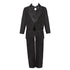 Big Boys Black 5 Piece Vest Pants Tail Jacket Jacquard Tuxedo Suit 8-14 - SophiasStyle.com